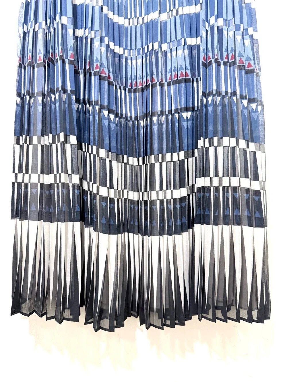 kate spade Blue Ombre Pleated Midi Skirt